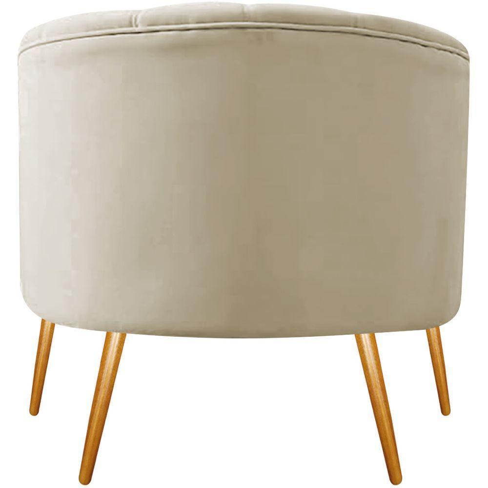 Kit 2 Poltronas Decorativas Sala De Estar Recepção Senna Bouclé - Amarena Móveis Cor Cinza - 2