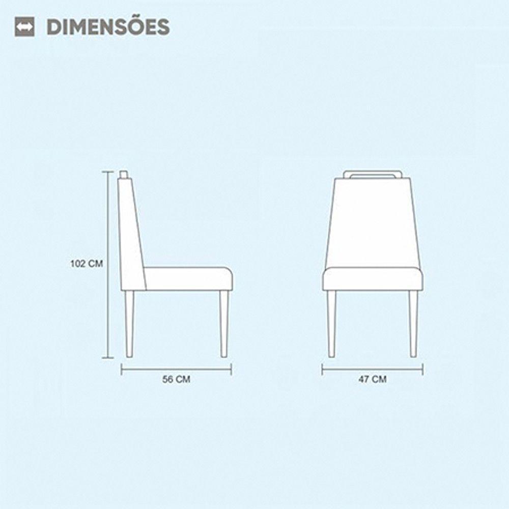 Conjunto 4 Cadeiras Safira Em Madeira Maciça Móveis Mundial Cinza Profundo - 10