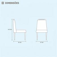 Conjunto 4 Cadeiras Safira Em Madeira Maciça Móveis Mundial Cinza Profundo - 5