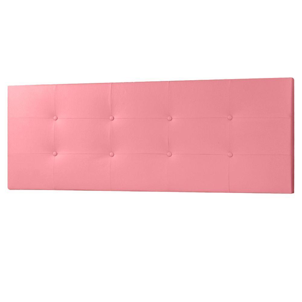 Kit Painel E Calçadeira Baú King 1,95m Berlim Suede Rosa - Pallazio - 6