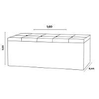 Kit Painel E Calçadeira Baú Queen 1,60m Berlim Suede Bege - Pallazio - 5