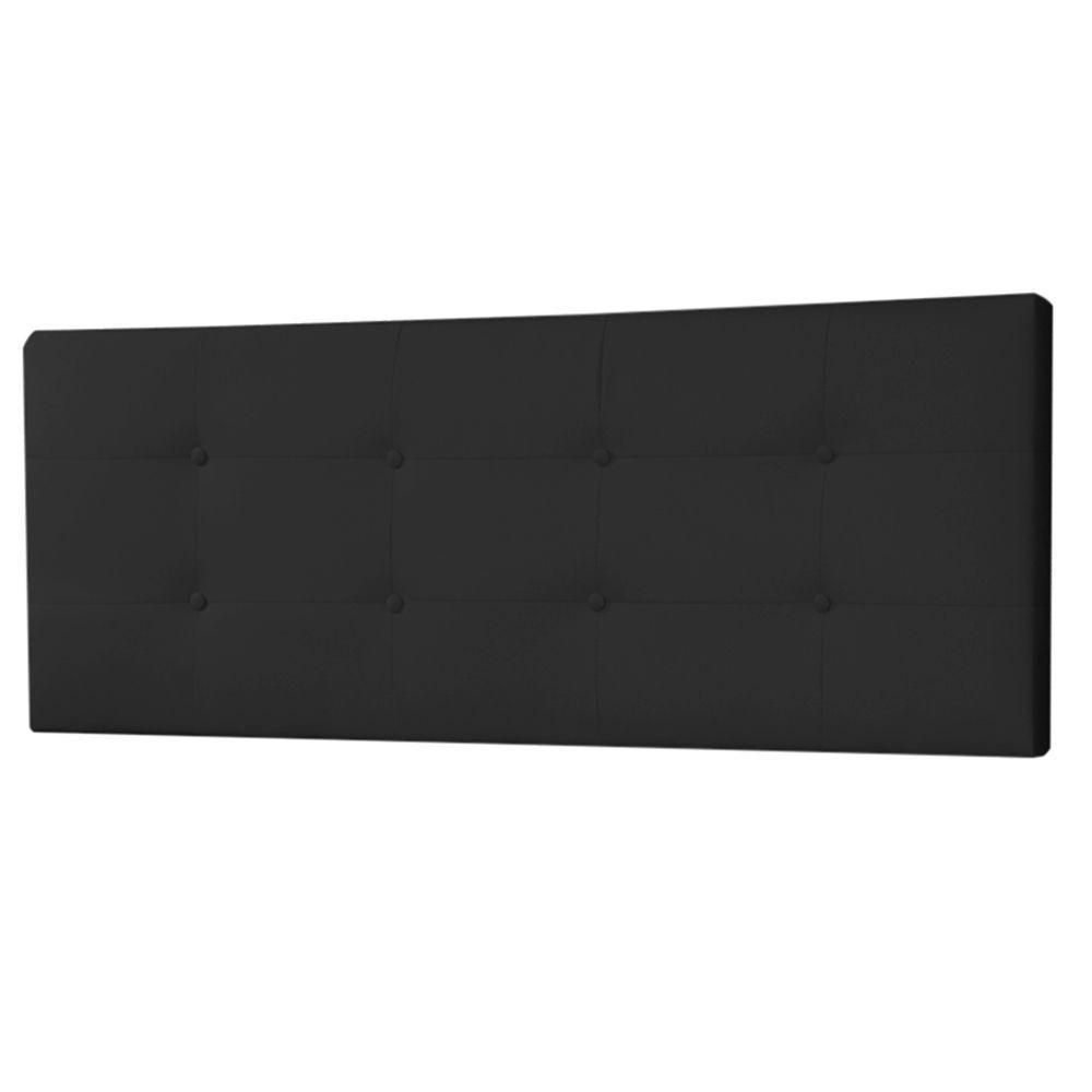 Kit Painel E Calçadeira Baú King 1,95m Berlim Suede - Pallazio Cor Preto - 7