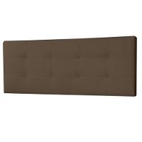 Kit Painel E Calçadeira Baú Casal 1,40m Berlim Suede - Pallazio Cor Marrom