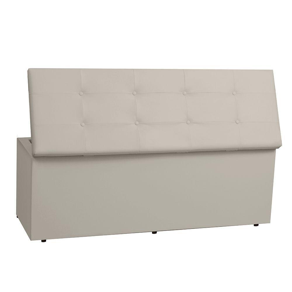 Kit Painel E Calçadeira Baú Queen 1,60m Berlim Corano Bege - Pallazio - 3