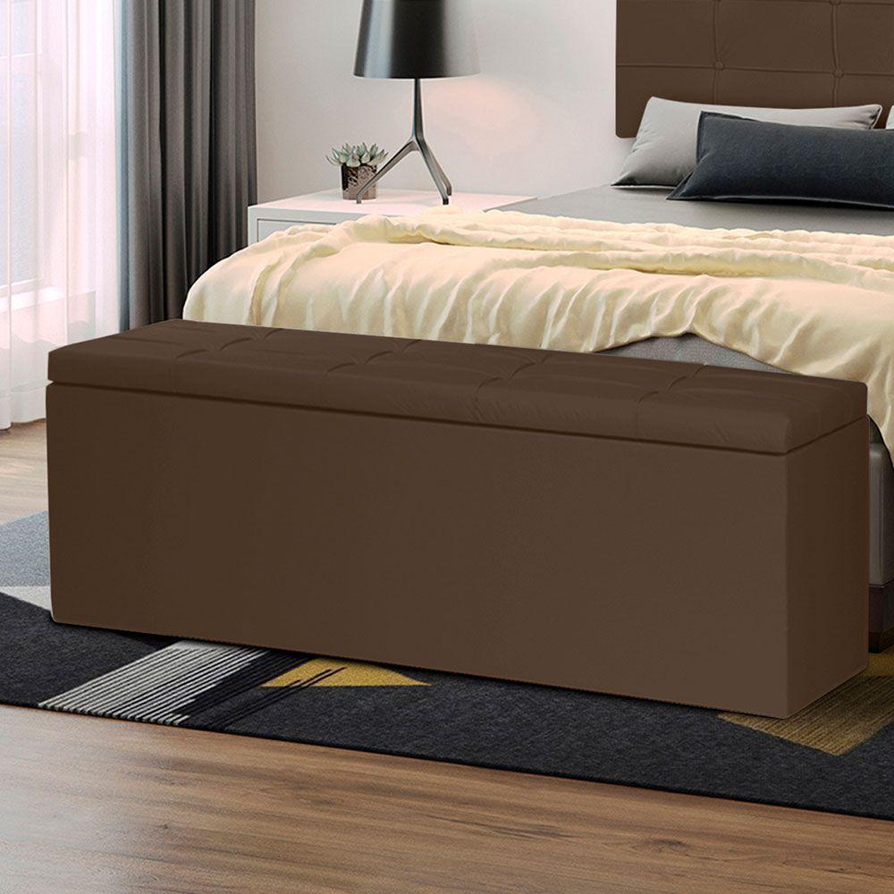 Calçadeira Recamier Baú Queen 1,60m Roma Corano - Pallazio Cor Marrom - 4