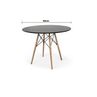 Mesa De Jantar Redonda Eames Eiffel 90cm Preta - 2