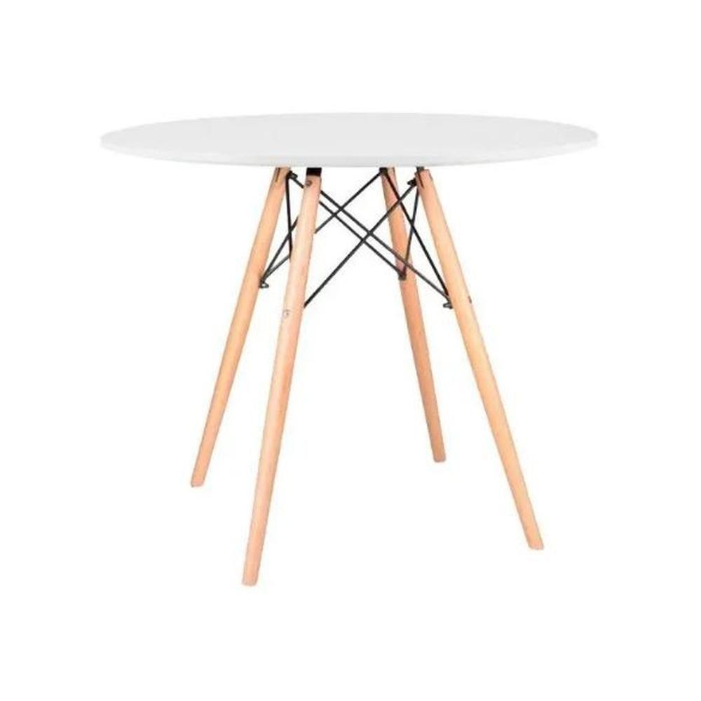 Mesa De Jantar Redonda Eames Eiffel 70cm Branca - 2