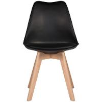 Conjunto Mesa Branca Eames 90cm E 4 Cadeiras Leda Preta - 3