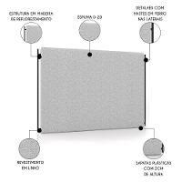 Cabeceira Cama Box Casal Queen 160cm Oscar P02 Linho Cinza Claro - Mpozenato - 7