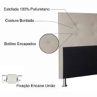 Kit Cabeceira E Calçadeira Baú King 1,95m Berlim Corano Bege - Pallazio - 8