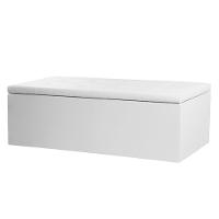 Kit Cabeceira E Calçadeira Baú King 1,95m Berlim Corano Branco - Pallazio