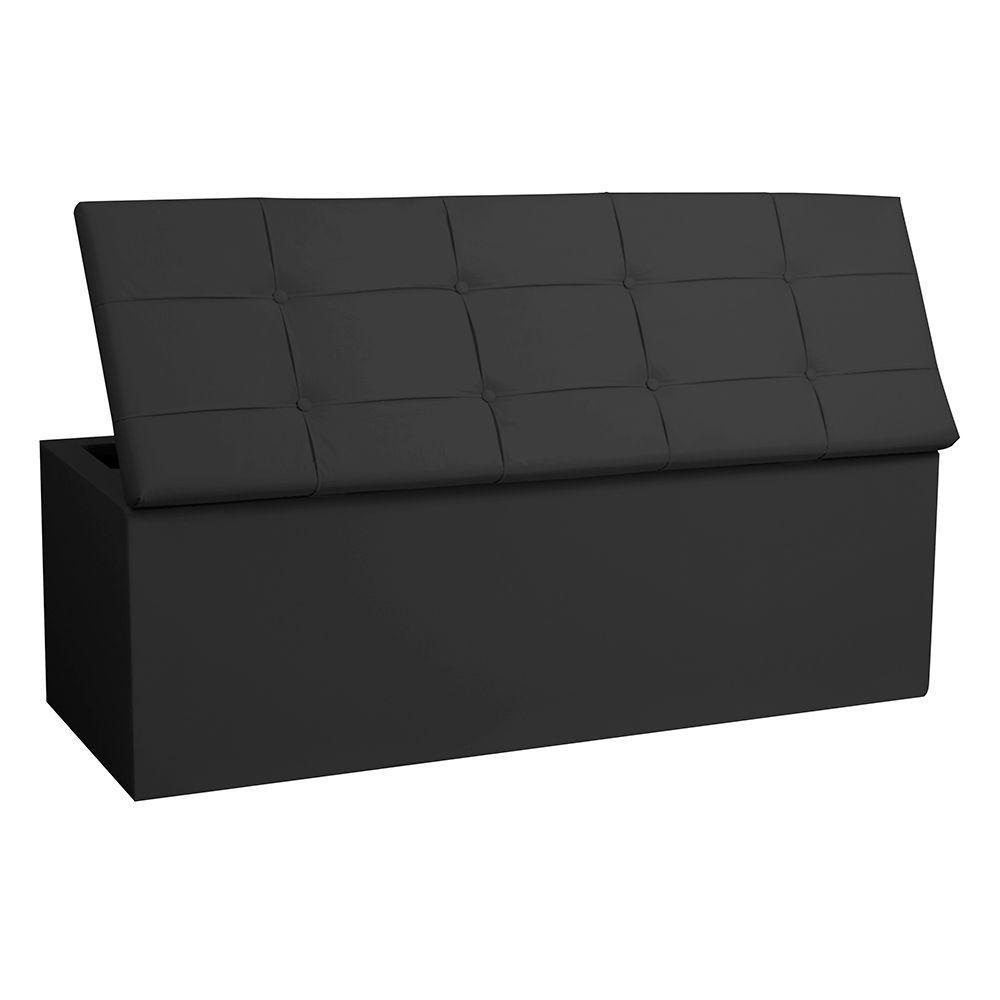 Kit Painel E Calçadeira Baú King 1,95m Roma Corano - Pallazio Cor Preto - 3