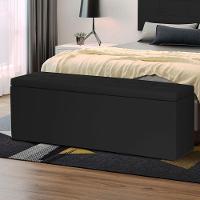 Calçadeira Recamier Baú Queen 1,60m Roma Corano - Pallazio Cor Preto - 4