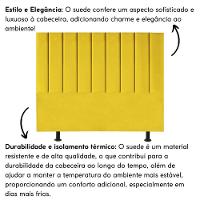 Cabeceira Estofada Cama Box Solteiro 90 Cm Karla Suede amarelo - 2