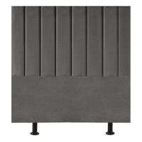 Cabeceira Estofada Cama Box Solteiro 90 Cm Mavie Linho cinza - 1