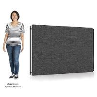 Cabeceira Cama Box Casal 140cm Oscar P02 Linho Cinza Escuro - Mpozenato