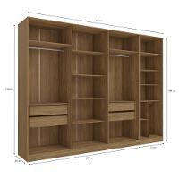 Conjunto Closet Kappesberg Adapt Nogueira 2 Peças 308cm - 3