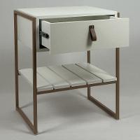 Mesa Cabeceira James Com Gaveta 45cm Branco - 6