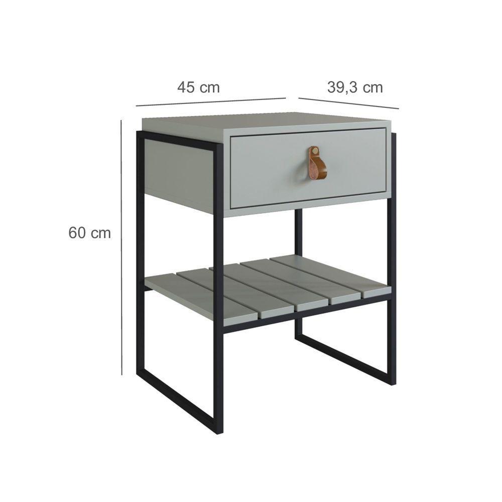 Mesa Cabeceira James Com Gaveta 45cm Verti - 2