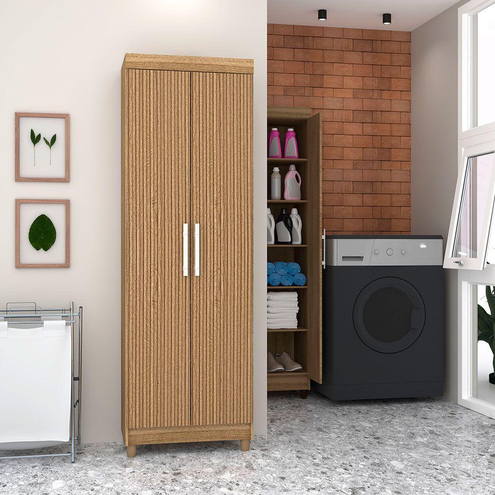 Armário Multiuso Lavanderia 02 Portas Aline Nature - Pallazio - 3
