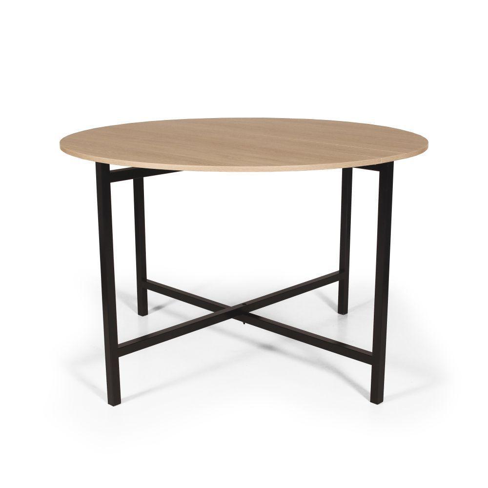 Mesa De Jantar 4 Lugares Redonda Dobrável Prática Jade - Straub Web - 1