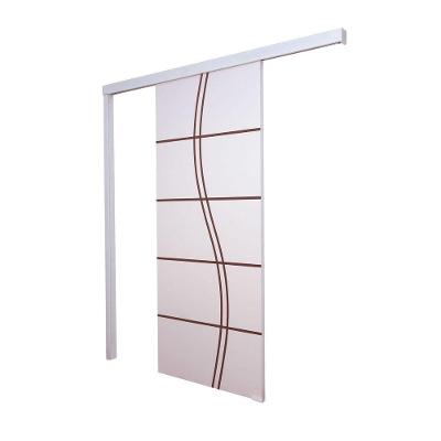Porta De Correr Branco Prime Frisada Fs Duplo 210x70