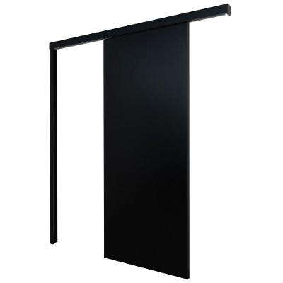 Porta De Correr Laqueada Preta 210x70