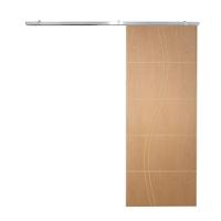 Porta De Correr P- Verniz Frisada Kit Alumínio Fs Duplo - 210x80 - 2