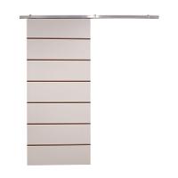 Porta De Correr Branco Prime Frisada Kit Alumínio F09 - 210x90 - 2