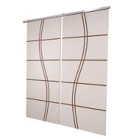 Porta Dupla Branco Prime Frisada Kit Alumínio Fs Duplo - 210x180 - 2