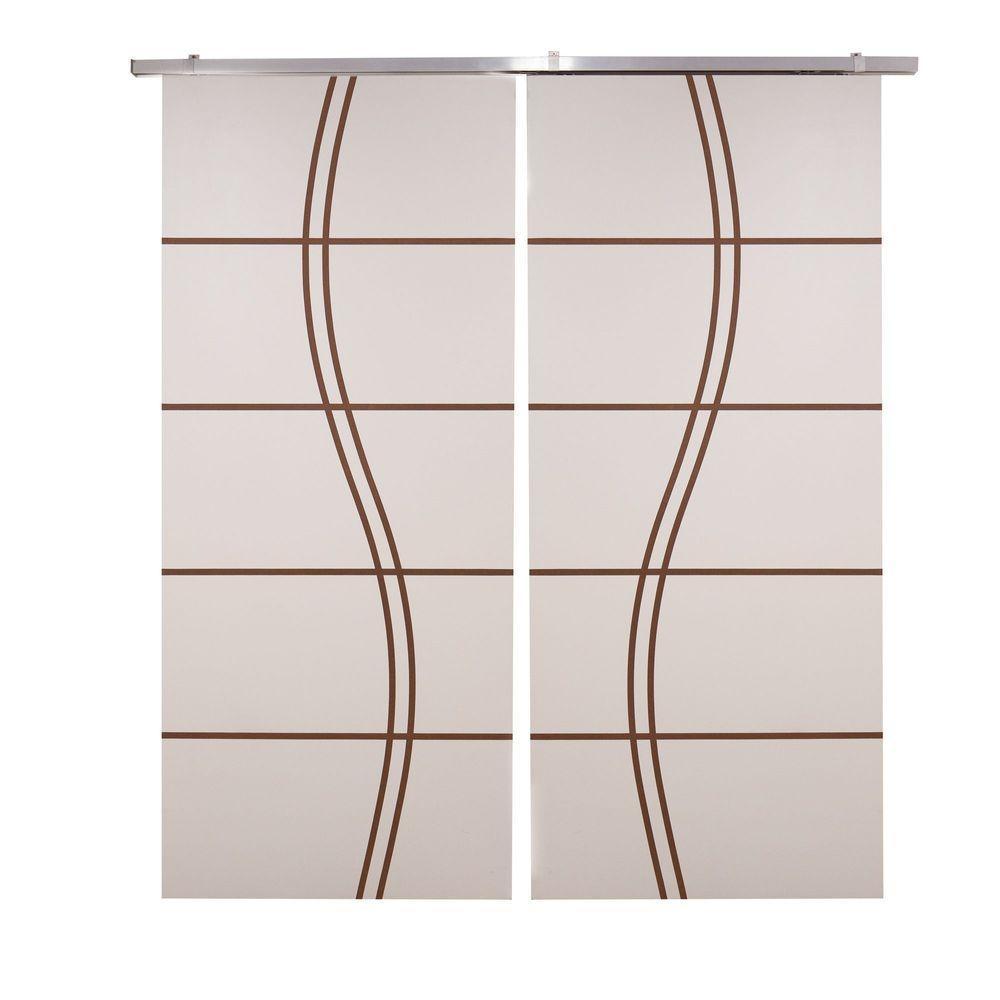 Porta Dupla Branco Prime Frisada Kit Alumínio Fs Duplo - 210x160 - 2