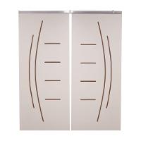 Porta Dupla Branco Prime Frisada Kit Alumínio F08 - Smile - 210x160 - 3