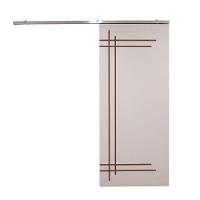 Porta De Correr Branco Prime Frisada Kit Alumínio F05 - 210x100 - 3