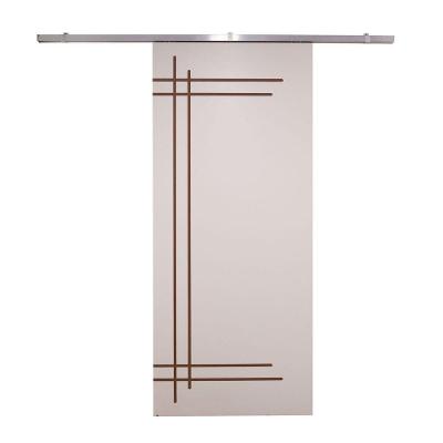 Porta De Correr Branco Prime Frisada Kit Alumínio F05 - 210x90