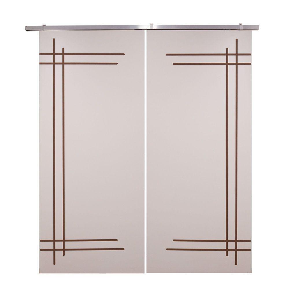 Porta Dupla Branco Prime Frisada Kit Alumínio F05 - 210x120 - 2