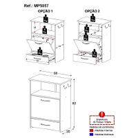 Balcão De Lavanderia Multiuso 1 Porta 1 Gaveta Multimóveis Mp5057 Preto - 6