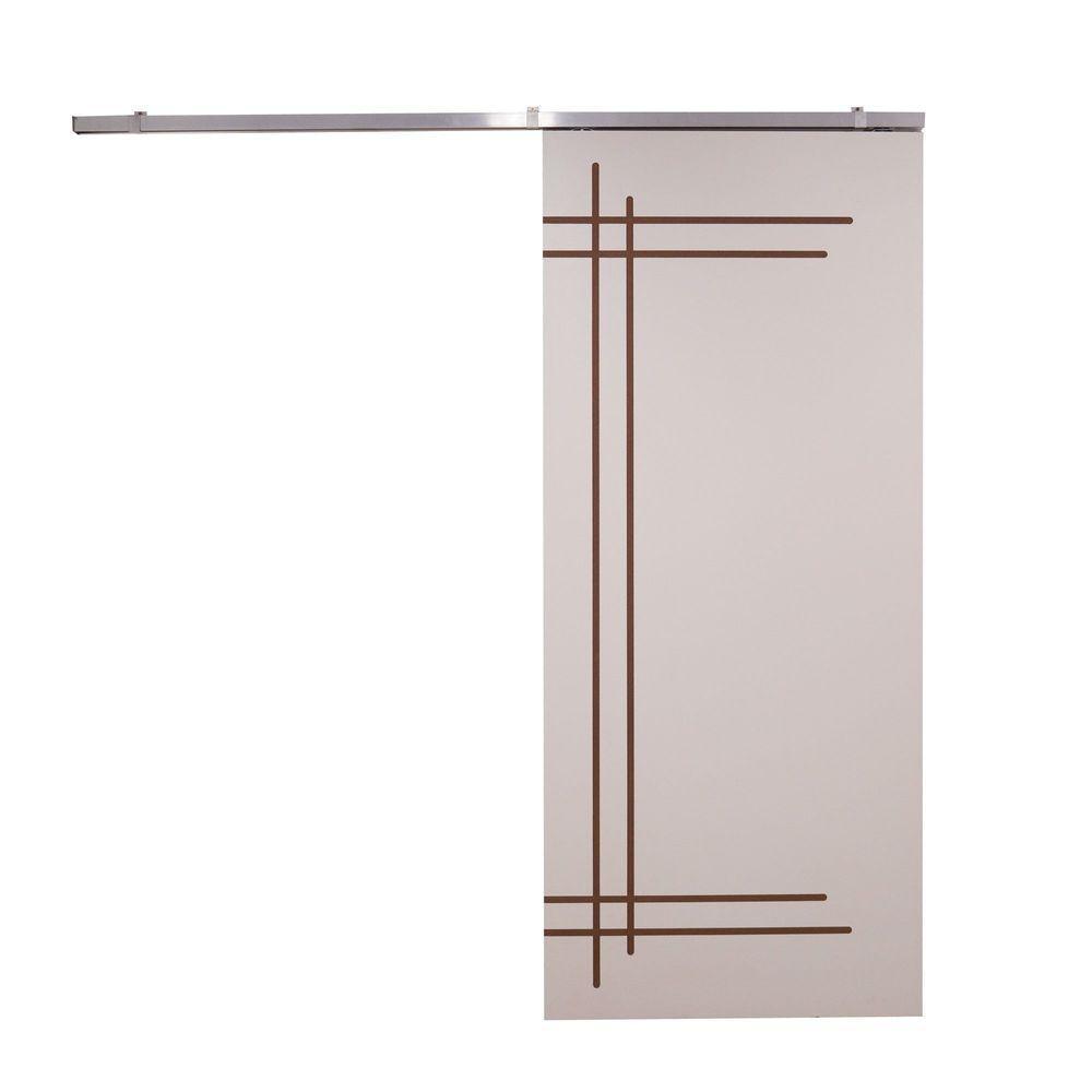 Porta De Correr Branco Prime Frisada Kit Alumínio F05 - 210x70 - 1