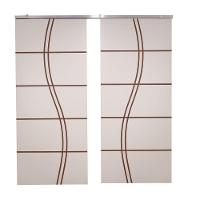 Porta Dupla Branco Prime Frisada Kit Alumínio Fs Duplo - 210x140 - 2