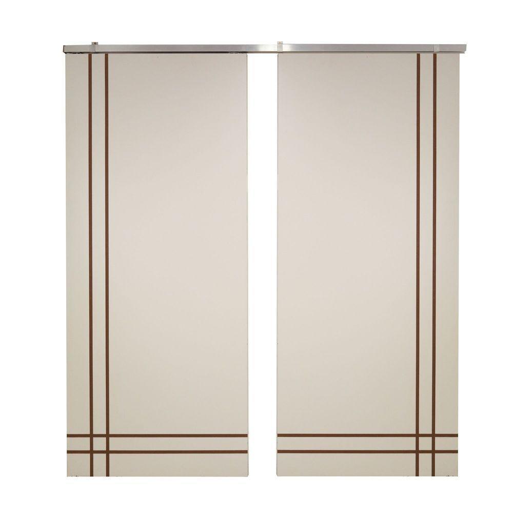 Porta Dupla Branco Prime Frisada Kit Alumínio F06 - 210x140 - 2