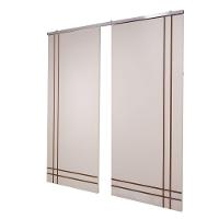 Porta Dupla Branco Prime Frisada Kit Alumínio F06 - 210x140 - 3