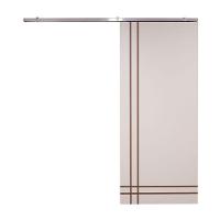 Porta De Correr Branco Prime Frisada Kit Alumínio F06 - 210x80 - 1