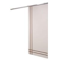 Porta De Correr Branco Prime Frisada Kit Alumínio F06 - 210x80 - 3