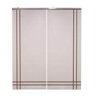 Porta Dupla Branco Prime Frisada Kit Alumínio F06 - 210x160 - 3