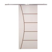 Porta De Correr Branco Prime Frisada Kit Alumínio F10 - 210x90 - 3