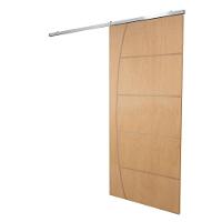 Porta De Correr P- Verniz Frisada Kit Alumínio F04 - 210x90 - 3