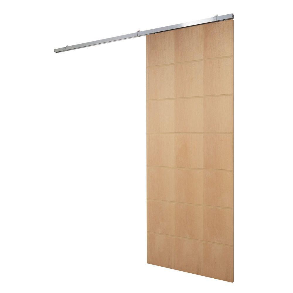 Porta De Correr P- Verniz Frisada Kit Alumínio F09 - 210x110 - 3