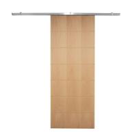 Porta De Correr P- Verniz Frisada Kit Alumínio F09 - 210x110 - 1