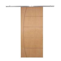 Porta De Correr P- Verniz Frisada Kit Alumínio F04 - 210x100 - 1