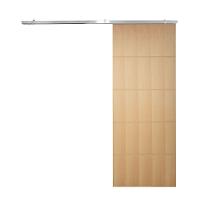 Porta De Correr P- Verniz Frisada Kit Alumínio F03 - 210x80 - 1