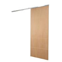 Porta De Correr P- Verniz Frisada Kit Alumínio Fs Duplo - 210x100 - 2